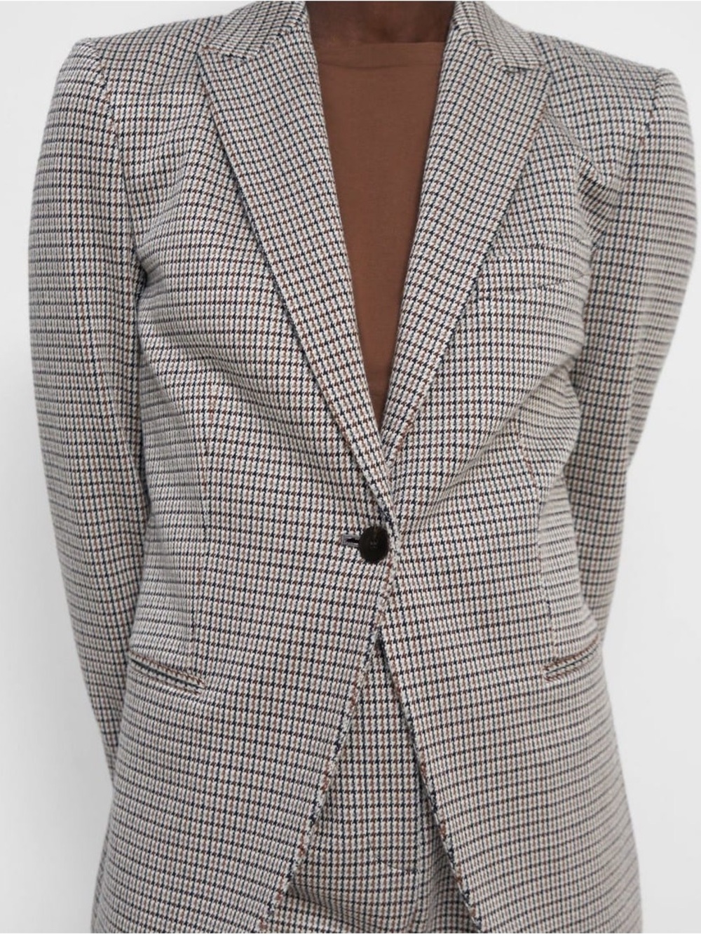 Theory Staple Blazer Houndstooth Eco Knit Academia Preppy Business Lightweight - Picture 2 of 10